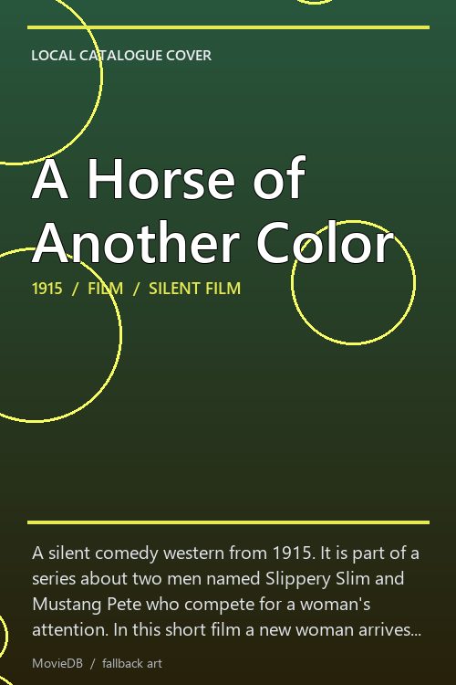 A Horse of Another Color poster