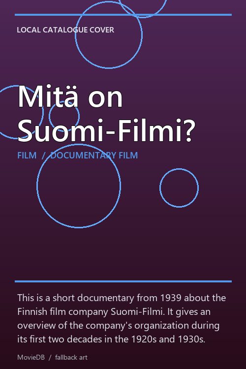 Mitä on Suomi-Filmi? poster