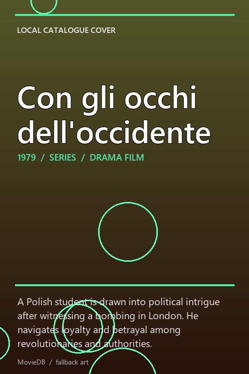 Con gli occhi dell'occidente poster