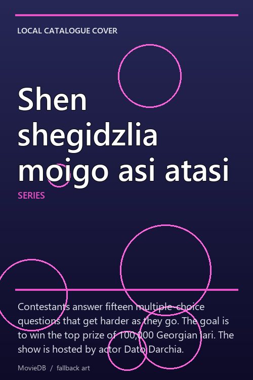 Shen shegidzlia moigo asi atasi poster
