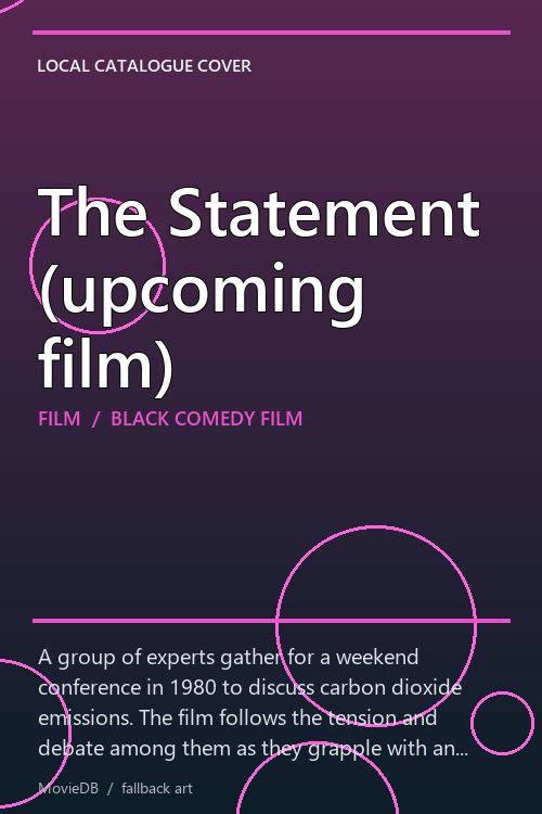 The Statement (upcoming film) poster