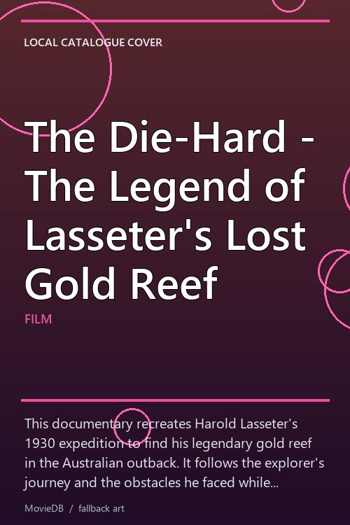 The Die-Hard - The Legend of Lasseter's Lost Gold Reef poster