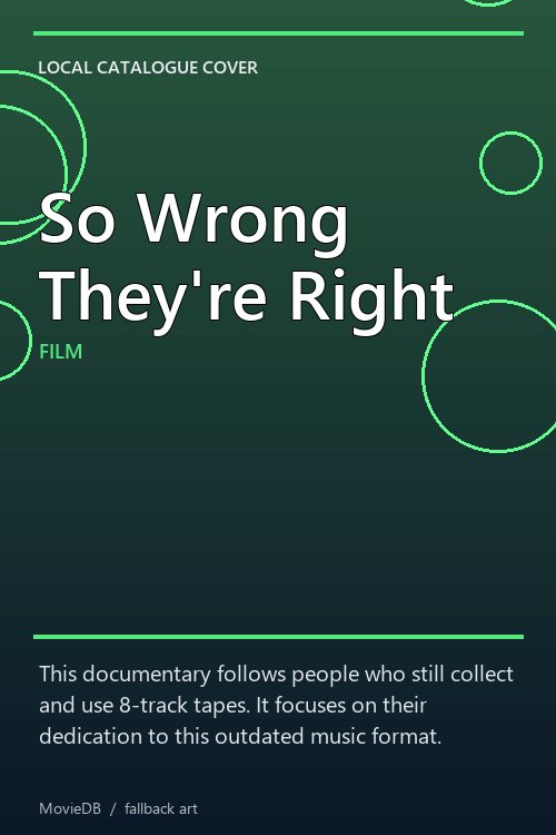 So Wrong They're Right poster