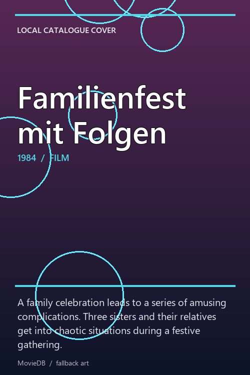 Familienfest mit Folgen poster