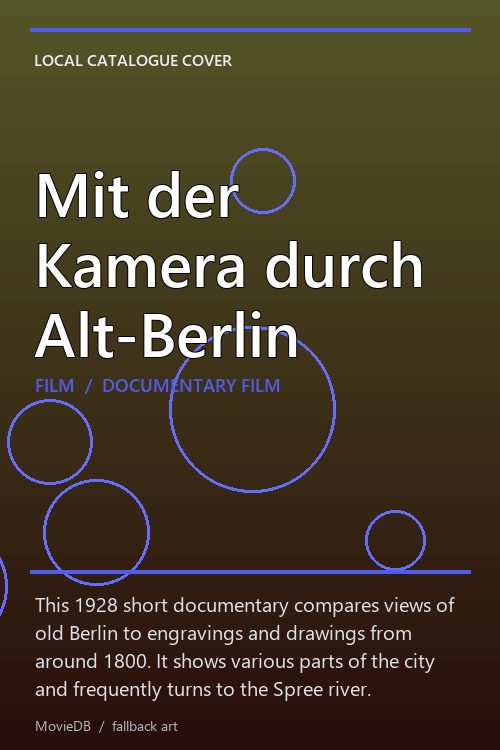 Mit der Kamera durch Alt-Berlin poster