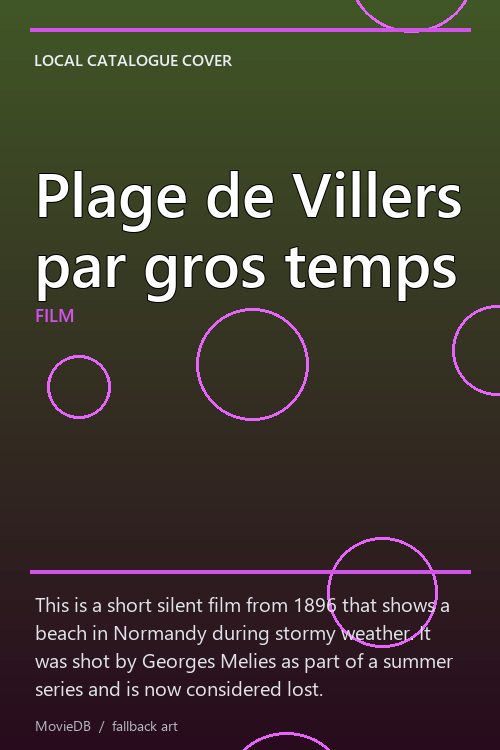 Plage de Villers par gros temps poster