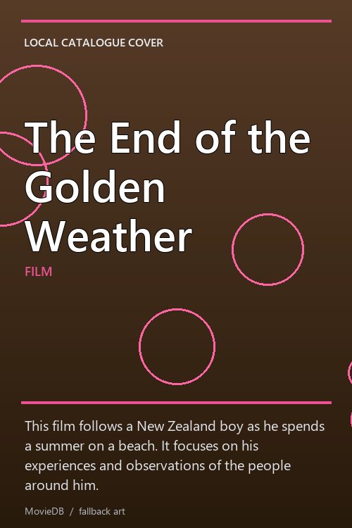 The End of the Golden Weather poster