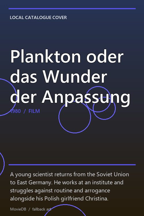Plankton oder das Wunder der Anpassung poster