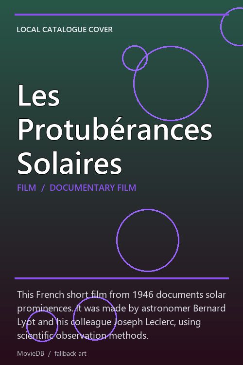 Les Protubérances Solaires poster