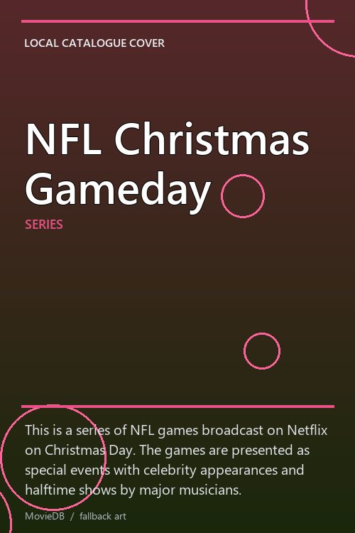 NFL Christmas Gameday poster