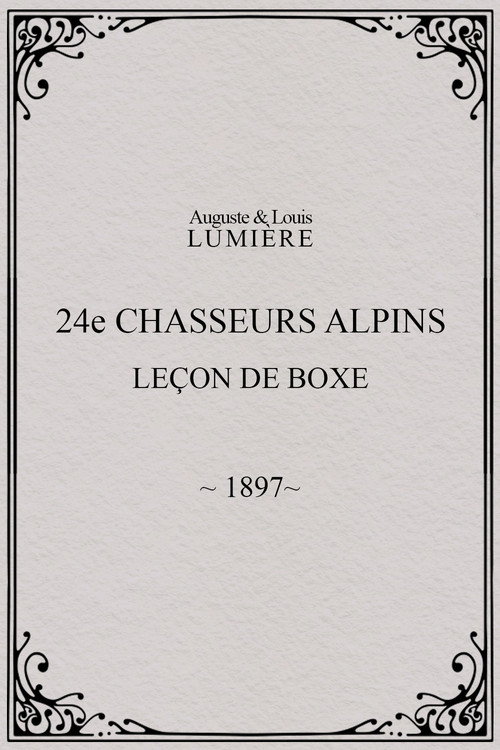 24ème chasseurs alpins: leçon de boxe poster
