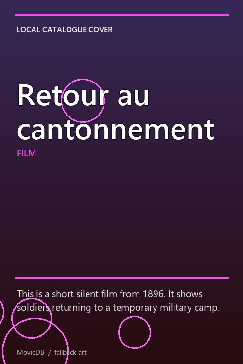 Retour au cantonnement poster