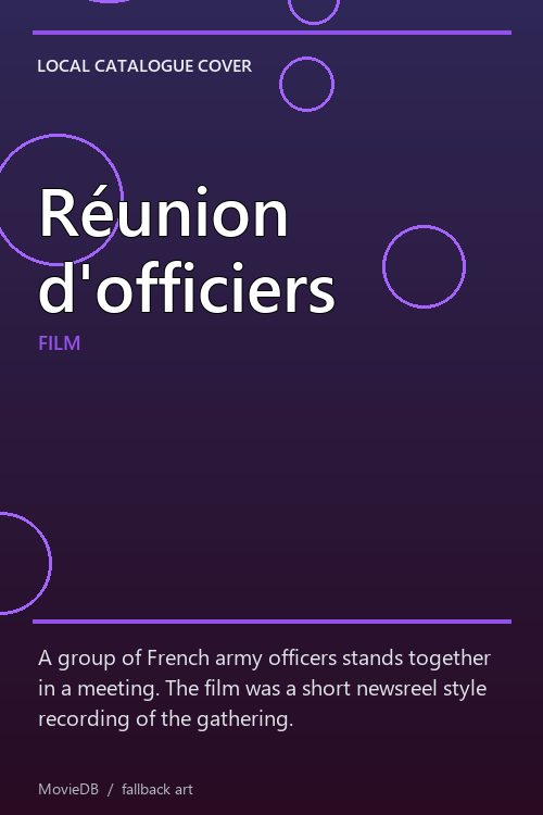 Réunion d'officiers poster