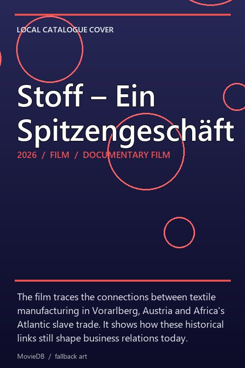 Stoff – Ein Spitzengeschäft poster