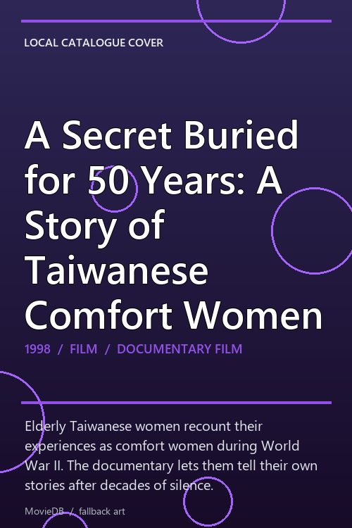 A Secret Buried for 50 Years: A Story of Taiwanese Comfort Women poster