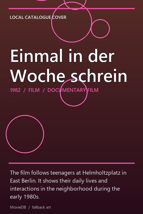 Einmal in der Woche schrein poster