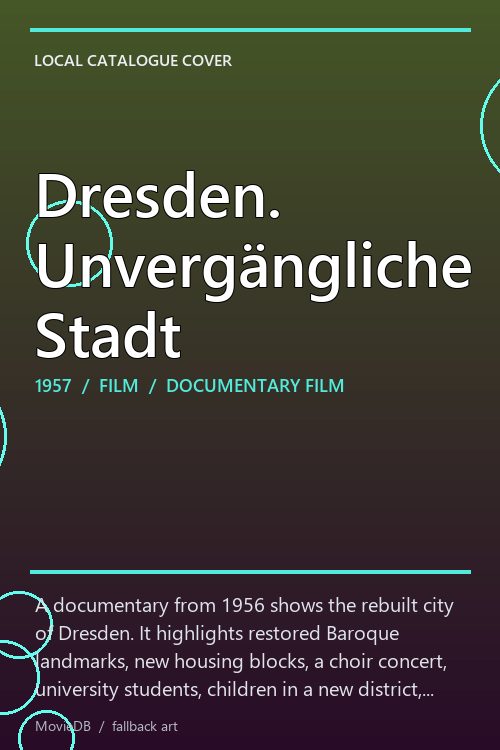 Dresden. Unvergängliche Stadt poster