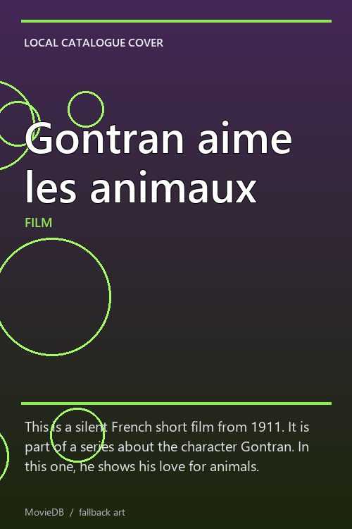 Gontran aime les animaux poster