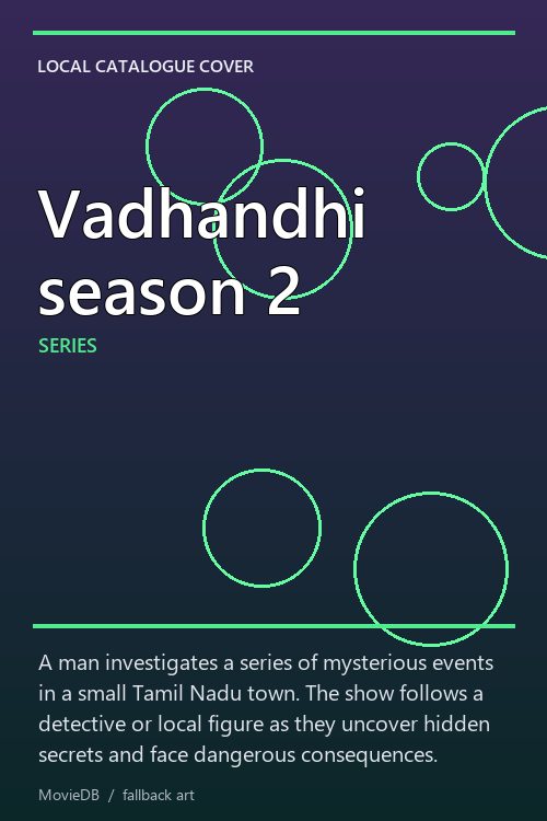 Vadhandhi season 2 poster