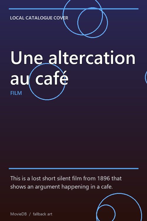 Une altercation au café poster