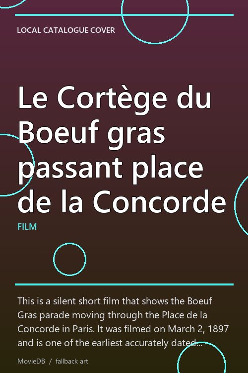 Le Cortège du Boeuf gras passant place de la Concorde poster
