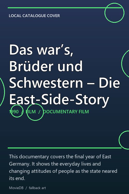 Das war’s, Brüder und Schwestern – Die East-Side-Story poster