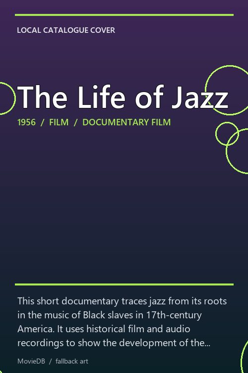 The Life of Jazz poster