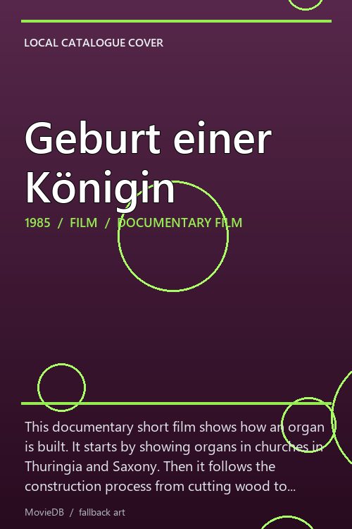 Geburt einer Königin poster