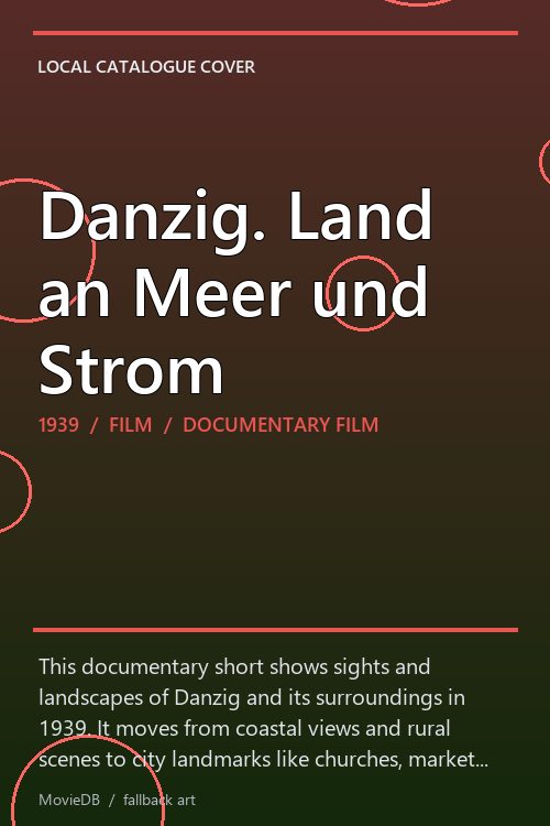 Danzig. Land an Meer und Strom poster