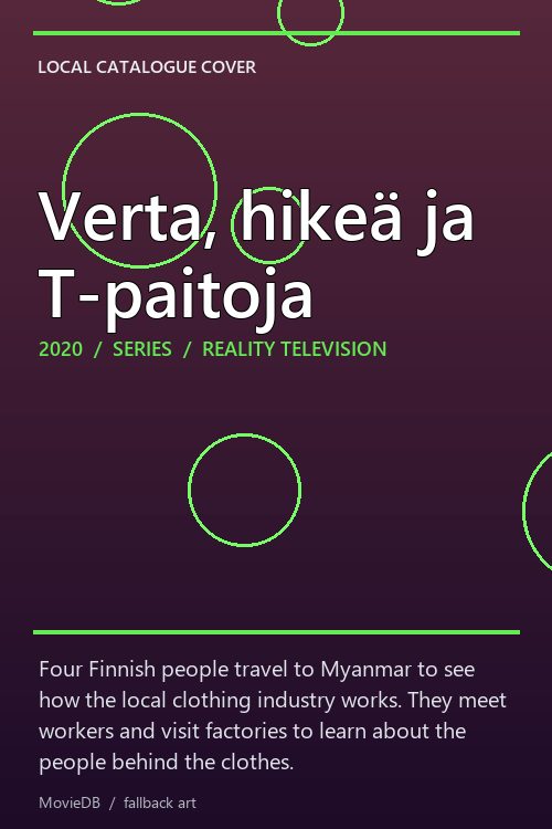 Verta, hikeä ja T-paitoja poster