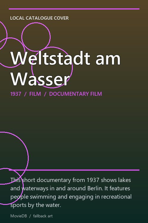 Weltstadt am Wasser poster