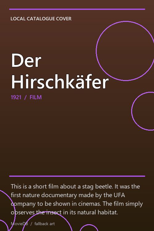 Der Hirschkäfer poster