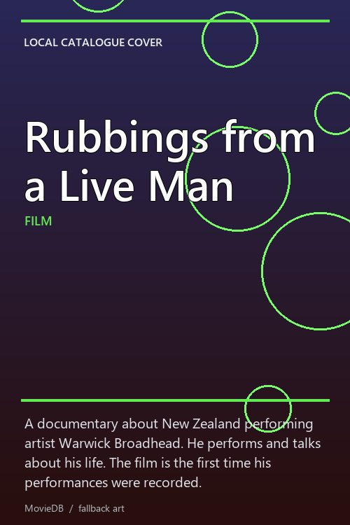 Rubbings from a Live Man poster