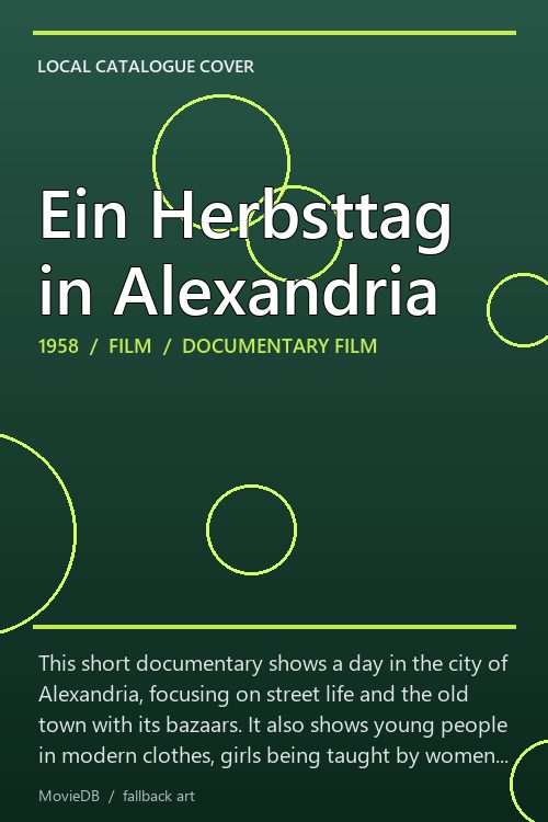 Ein Herbsttag in Alexandria poster