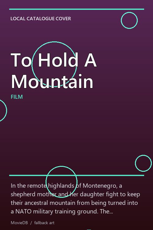 To Hold A Mountain poster