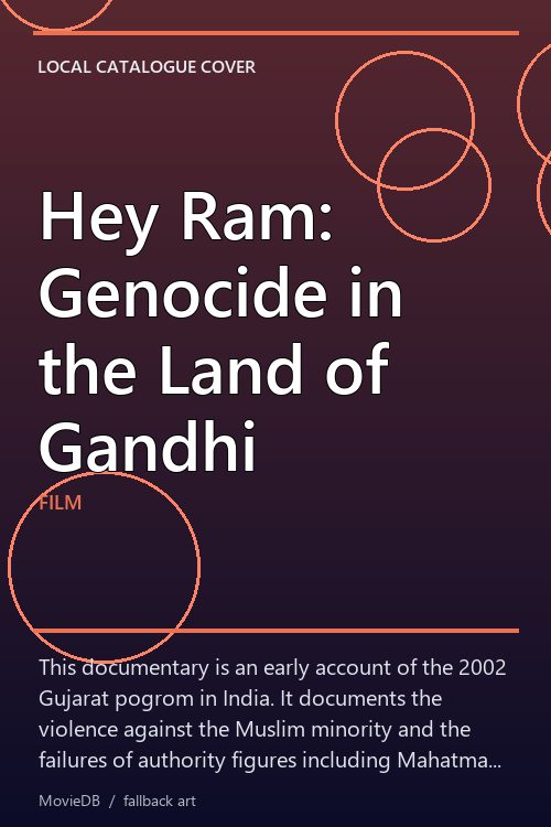 Hey Ram: Genocide in the Land of Gandhi poster