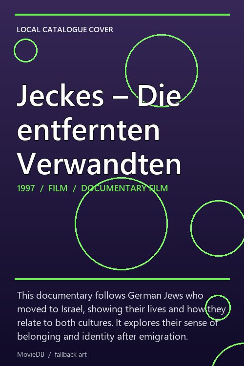 Jeckes – Die entfernten Verwandten poster