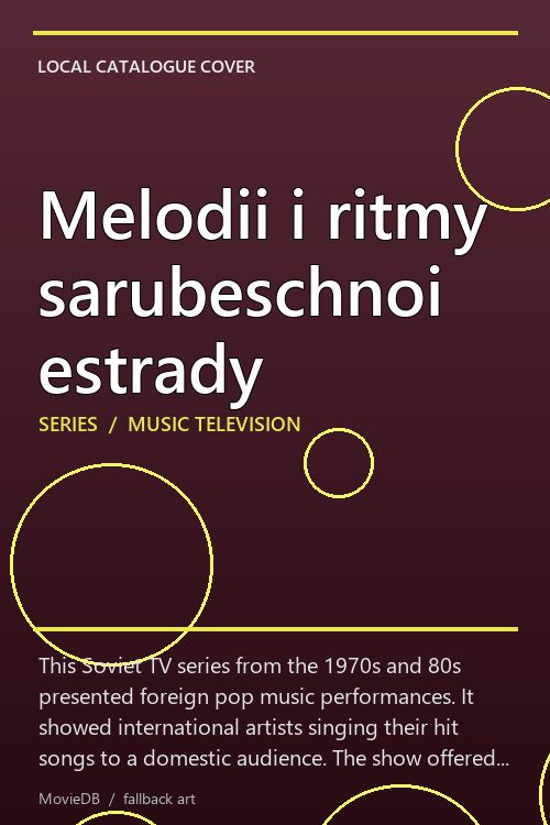 Melodii i ritmy sarubeschnoi estrady poster