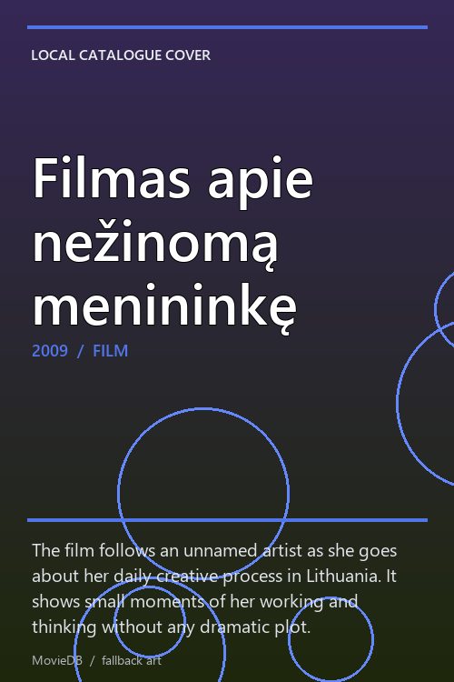 Filmas apie nežinomą menininkę poster