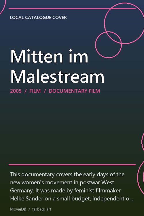 Mitten im Malestream poster