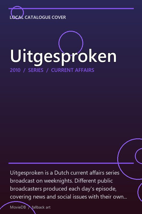 Uitgesproken poster