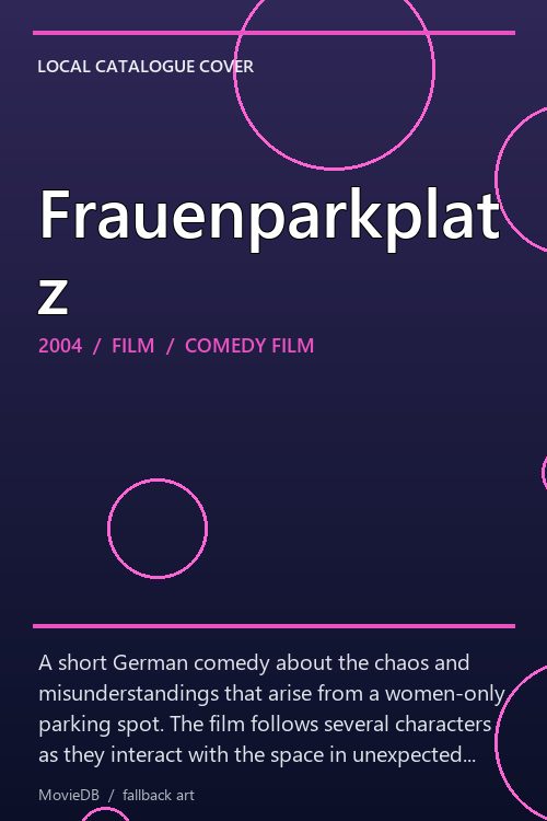 Frauenparkplatz poster