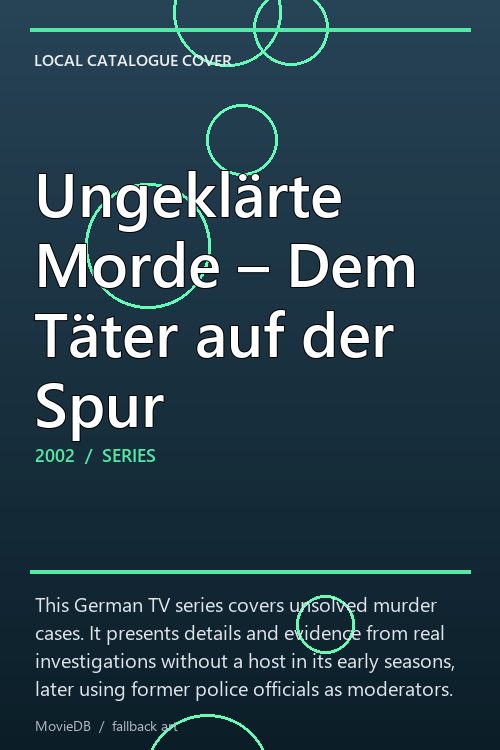 Ungeklärte Morde – Dem Täter auf der Spur poster