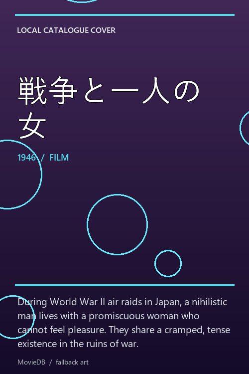 戦争と一人の女 poster