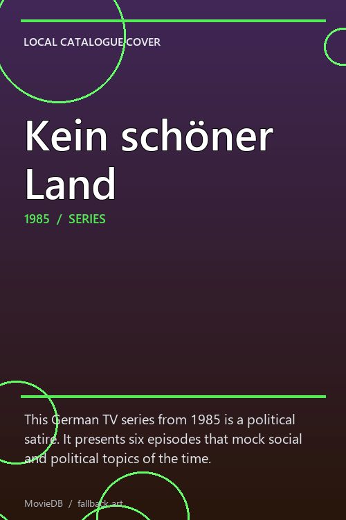 Kein schöner Land poster