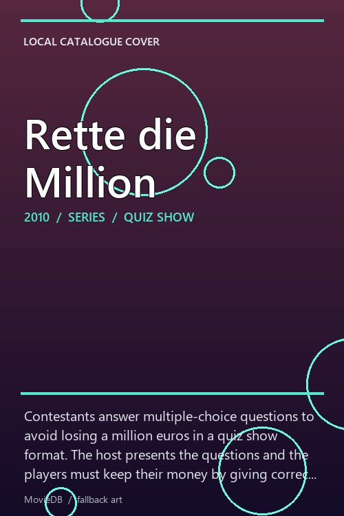 Rette die Million poster