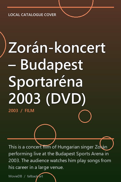 Zorán-koncert – Budapest Sportaréna 2003 (DVD) poster