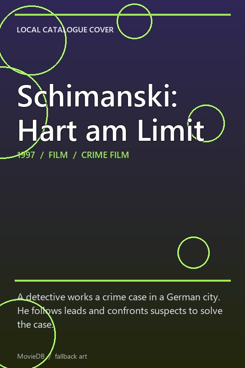 Schimanski: Hart am Limit poster