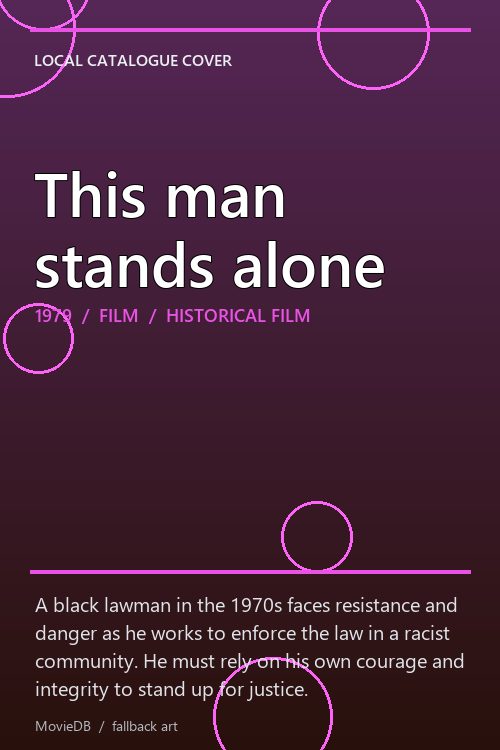 This man stands alone poster