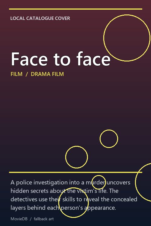 Face to face poster